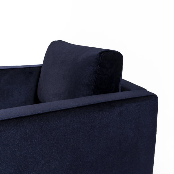 1 zits fauteuil, Marseille, stof Smooth Velvet, S917 blauw