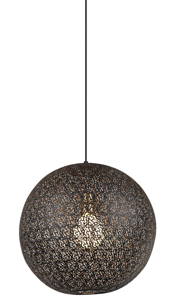 Hanglamp, Lubin, 40 cm, H340 zwart metaal