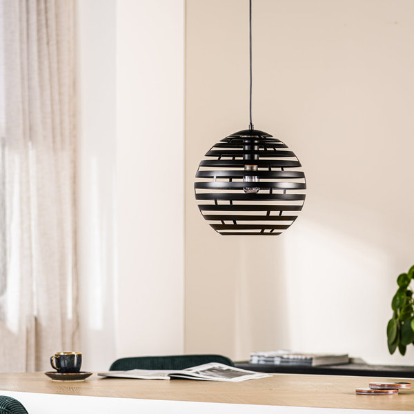 NIEUW:  Hanglamp Bielska , 40 cm, H340 zwart staal