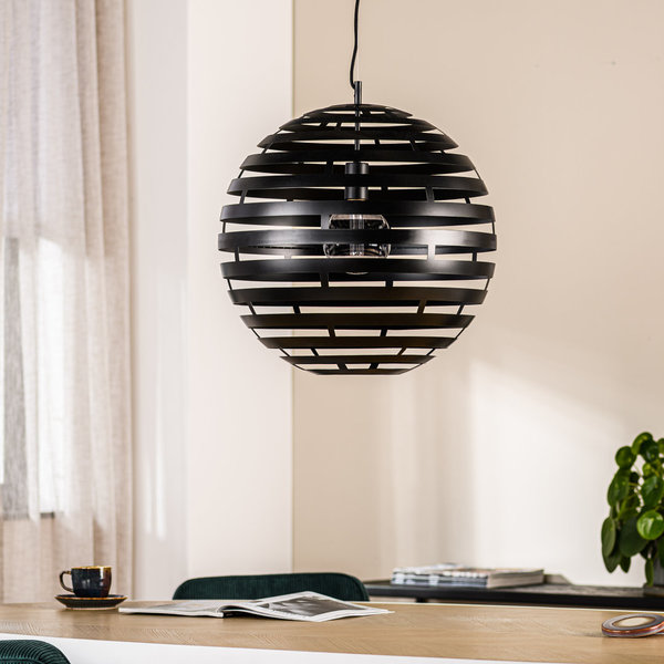 NIEUW:  Hanglamp Bielska , 40 cm, H340 zwart staal